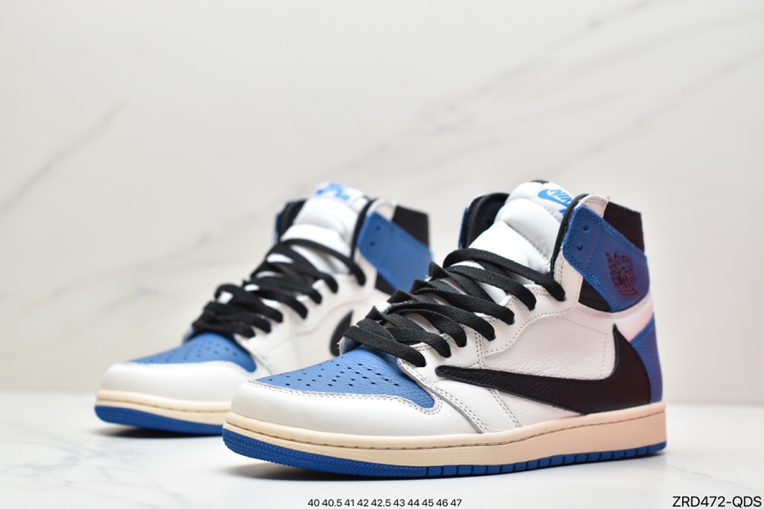 320  Travis Scott x Fragment x Air Jordan 1 High OG SP “Military Blue”闪电倒钩鞋头DH3227-105