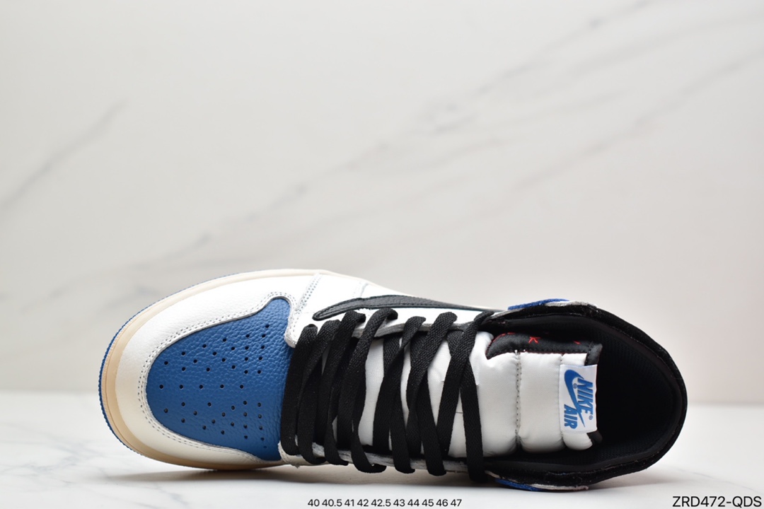 320  Travis Scott x Fragment x Air Jordan 1 High OG SP “Military Blue”闪电倒钩鞋头DH3227-105