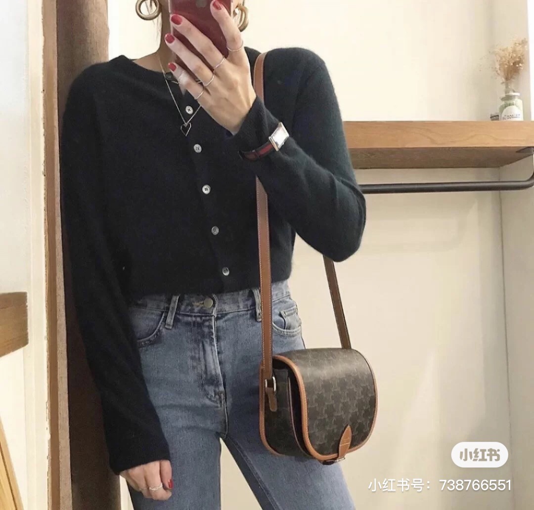 CELINE 2021早春新款马鞍包 191502老花