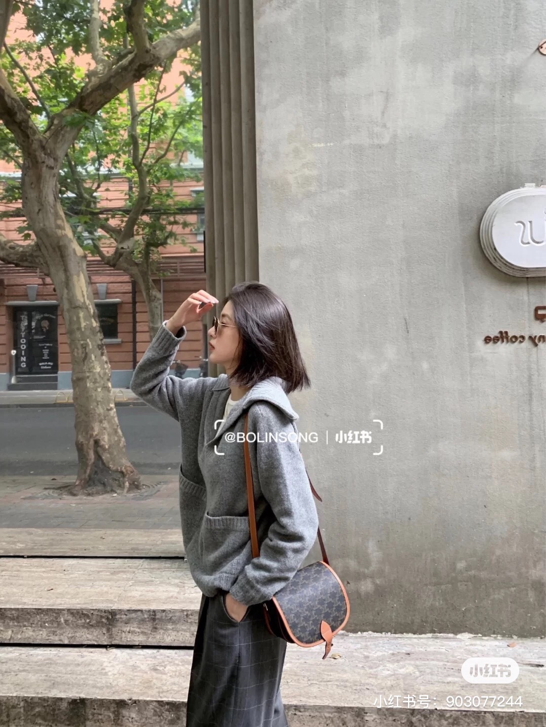 CELINE 2021早春新款马鞍包 191502老花