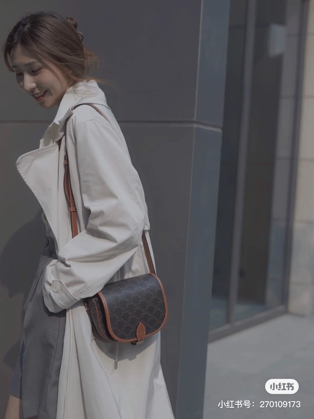 CELINE 2021早春新款马鞍包 191502老花