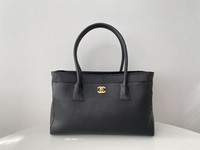 Online Sale
 Chanel Tote Bags Black Lychee Pattern Vintage Casual