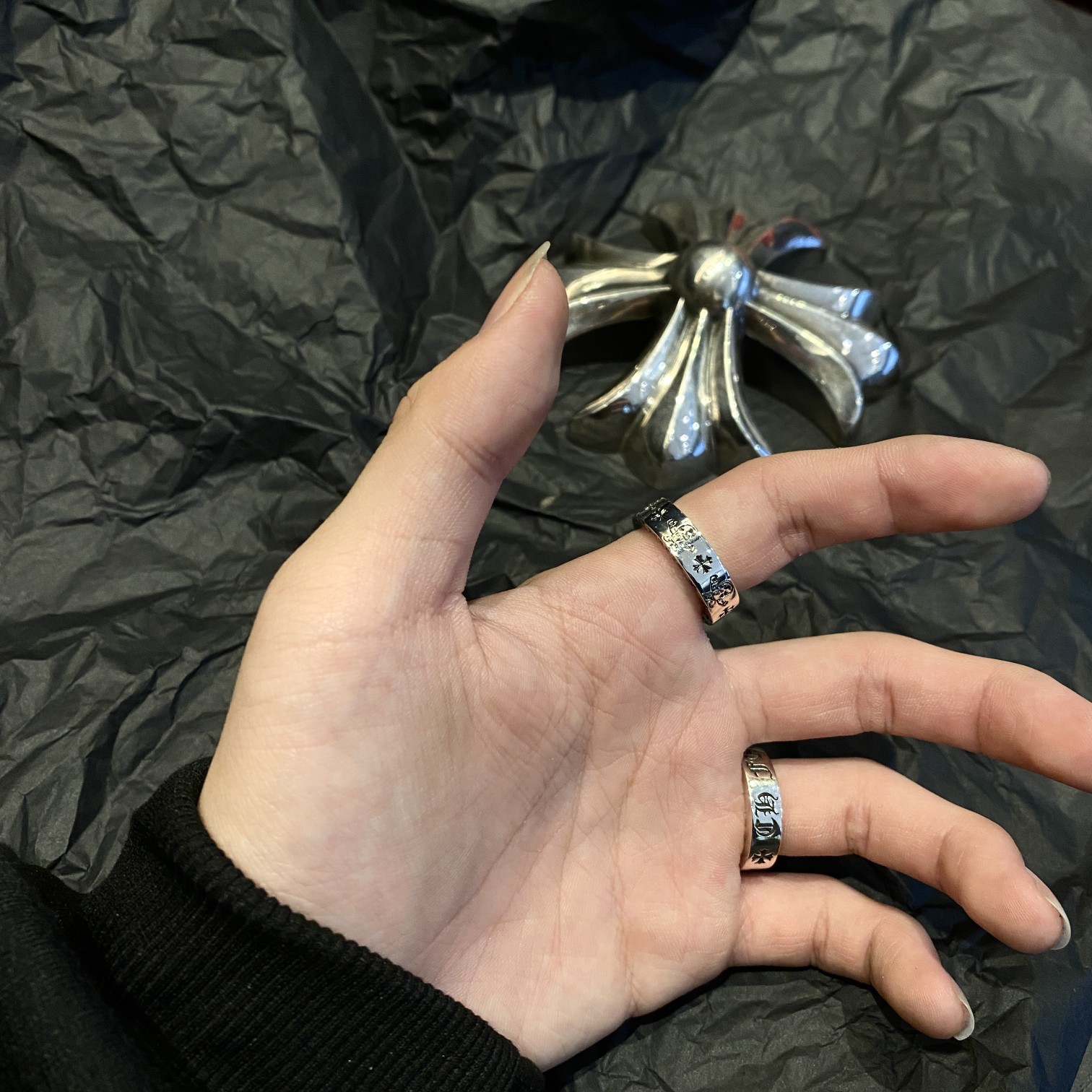 Chrome Hearts 新品上架Chrome hearts 克罗心骷髅字母戒