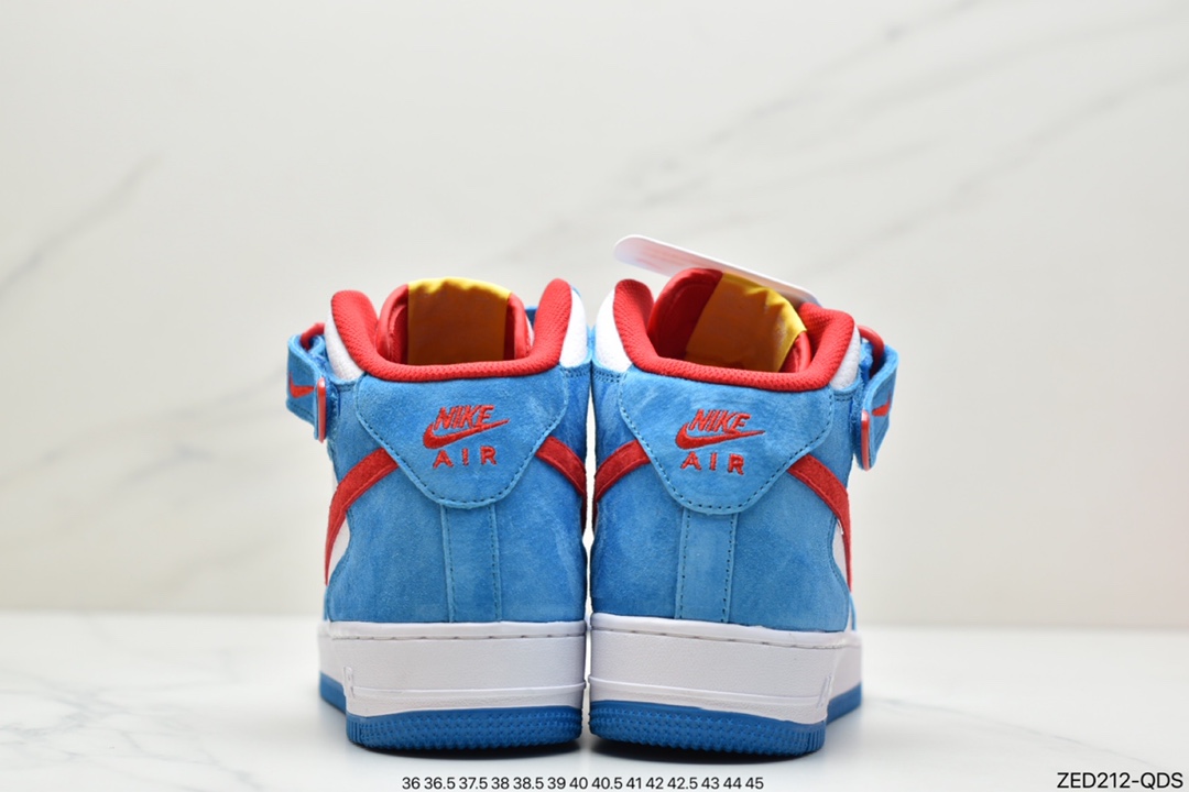 260 耐克NIKE FORCE 1 07 MID机器猫主题配色叮当猫 GB1236-160
