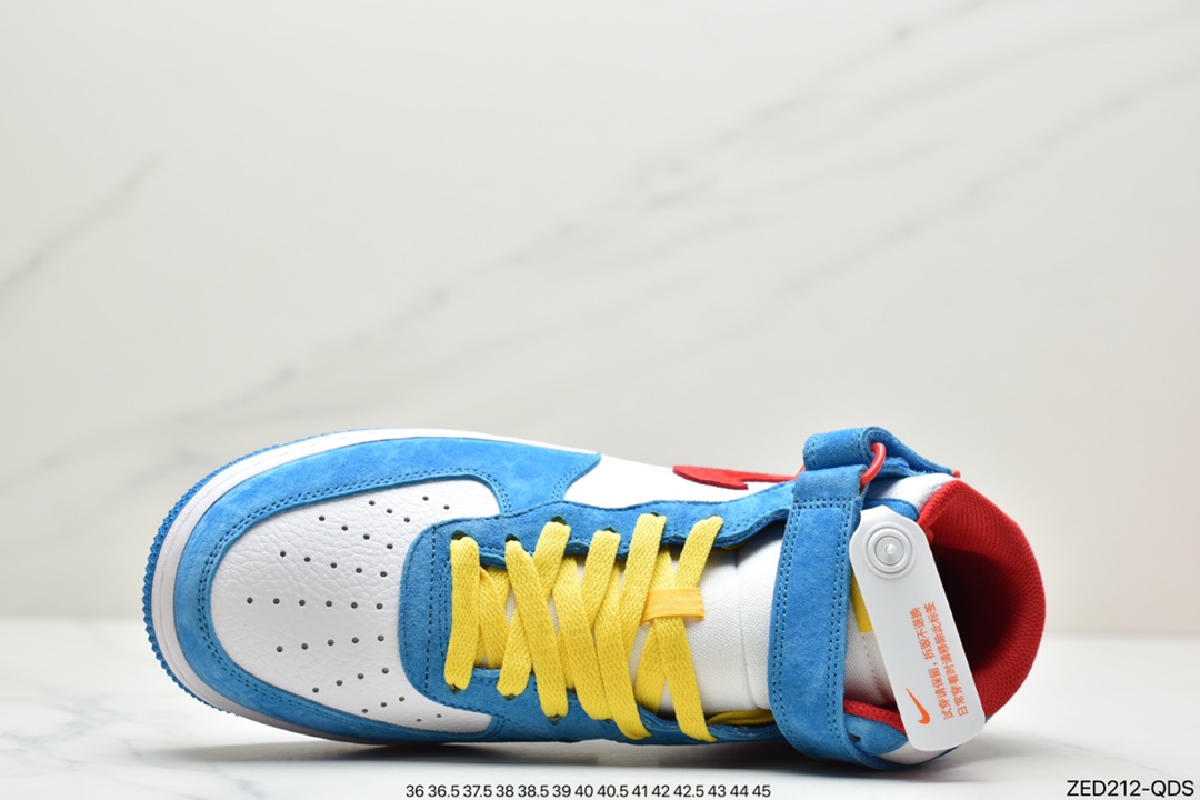 260 耐克NIKE FORCE 1 07 MID机器猫主题配色叮当猫 GB1236-160