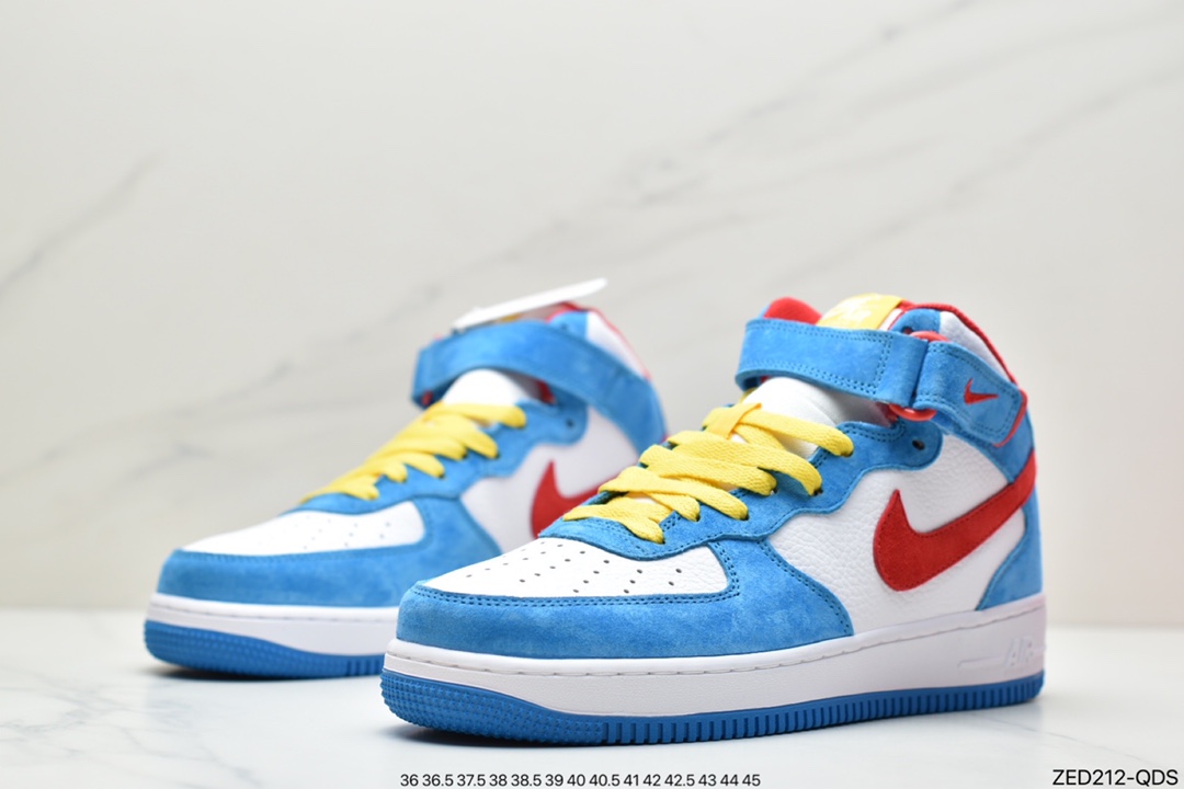 260 耐克NIKE FORCE 1 07 MID机器猫主题配色叮当猫 GB1236-160