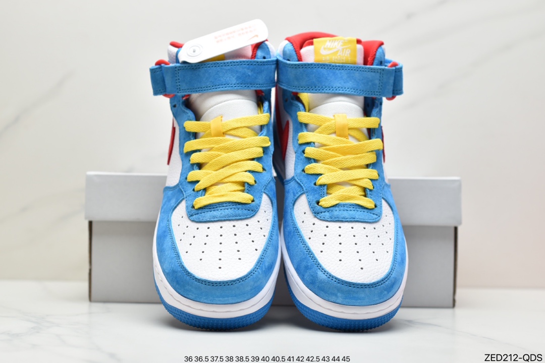 260 耐克NIKE FORCE 1 07 MID机器猫主题配色叮当猫 GB1236-160
