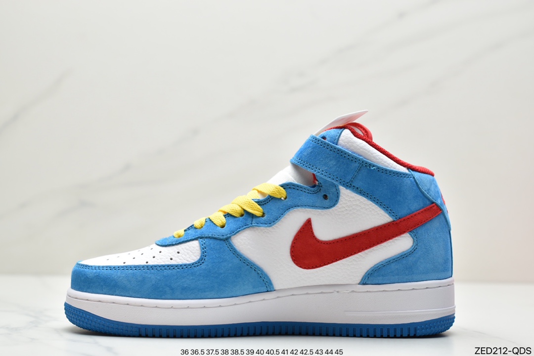 260 耐克NIKE FORCE 1 07 MID机器猫主题配色叮当猫 GB1236-160