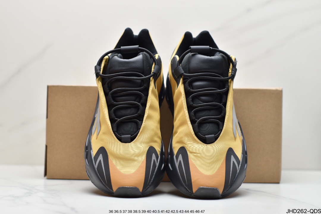 190 阿迪达斯Adidas Yeezy 700 V3 椰子复古老爹鞋系列/黑黄 GZ0717