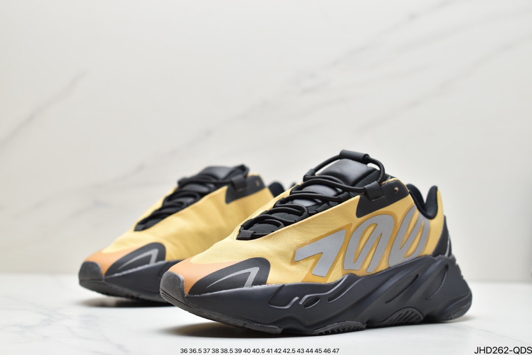 190 阿迪达斯Adidas Yeezy 700 V3 椰子复古老爹鞋系列/黑黄 GZ0717