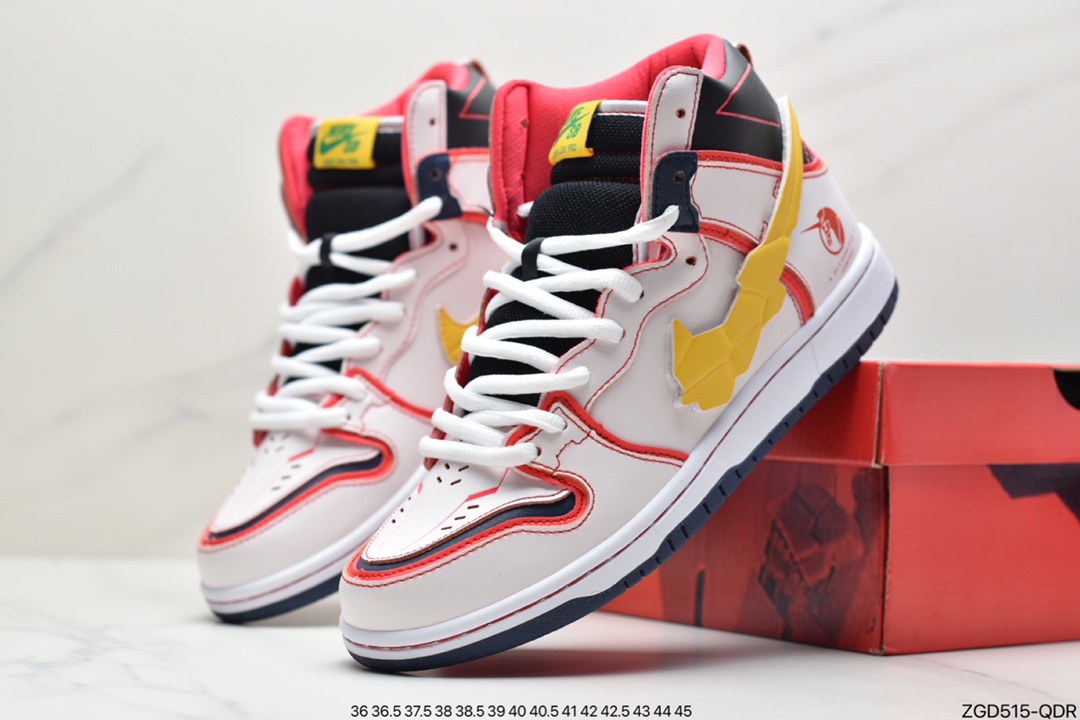 290 SB Dunk High QS高达联名 此款Gundam配色从”独角兽”高达中汲取灵感DH7717-100