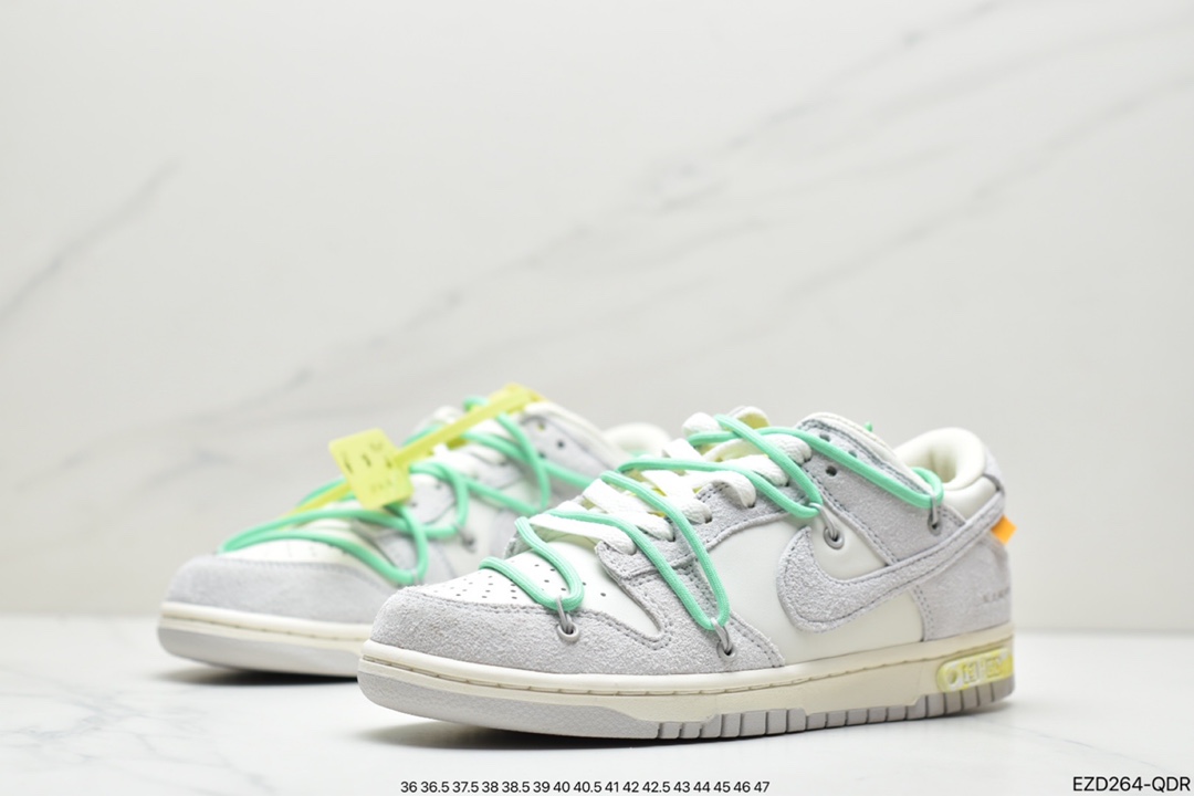 360 Off-White x Nike Dunk Low NO.3白鞋带 蓝扣DM1602-119