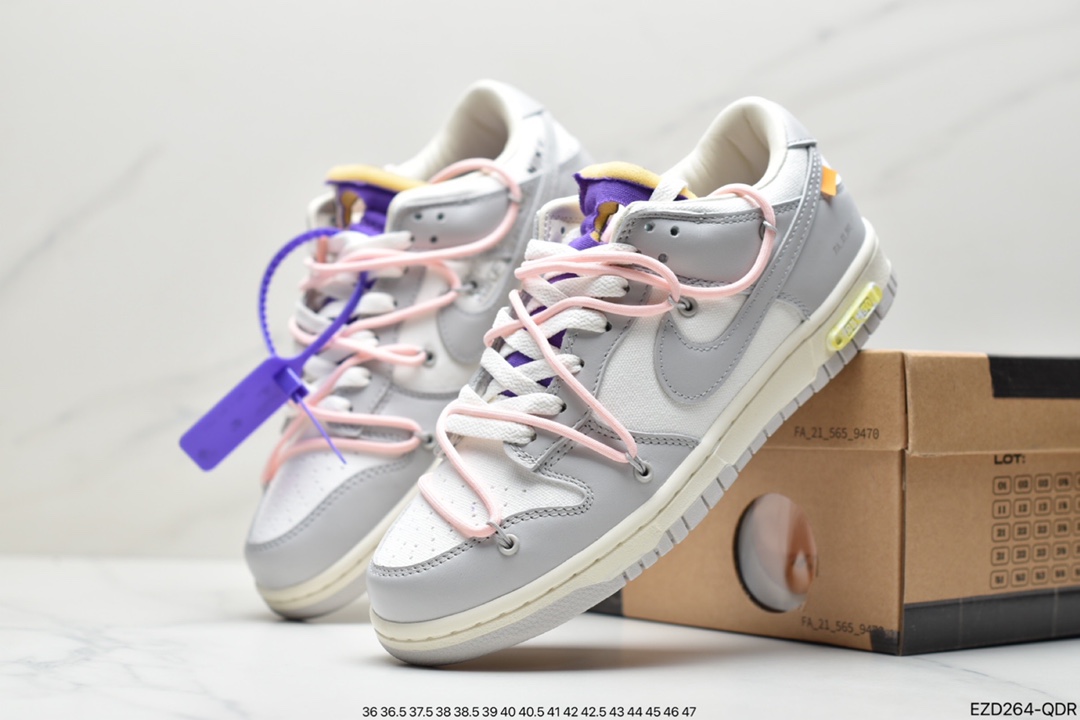 360 Off-White x Nike Dunk Low NO.3白鞋带 蓝DM1602-119