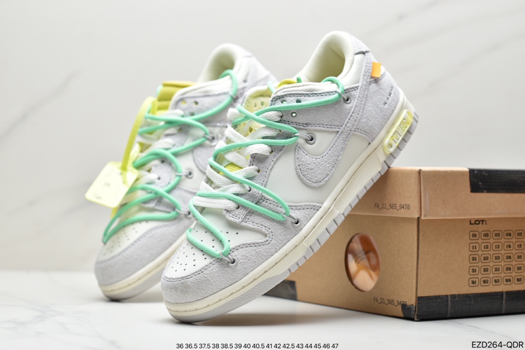 360 Off-White x Nike Dunk Low NO.3白鞋带 蓝DM1602-119