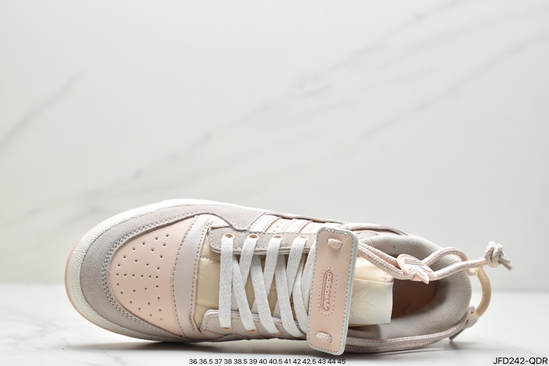 170 adidas originals Forum 84 LoW 樱花粉 魔术贴 低帮百搭潮流休闲运动板鞋GX3659