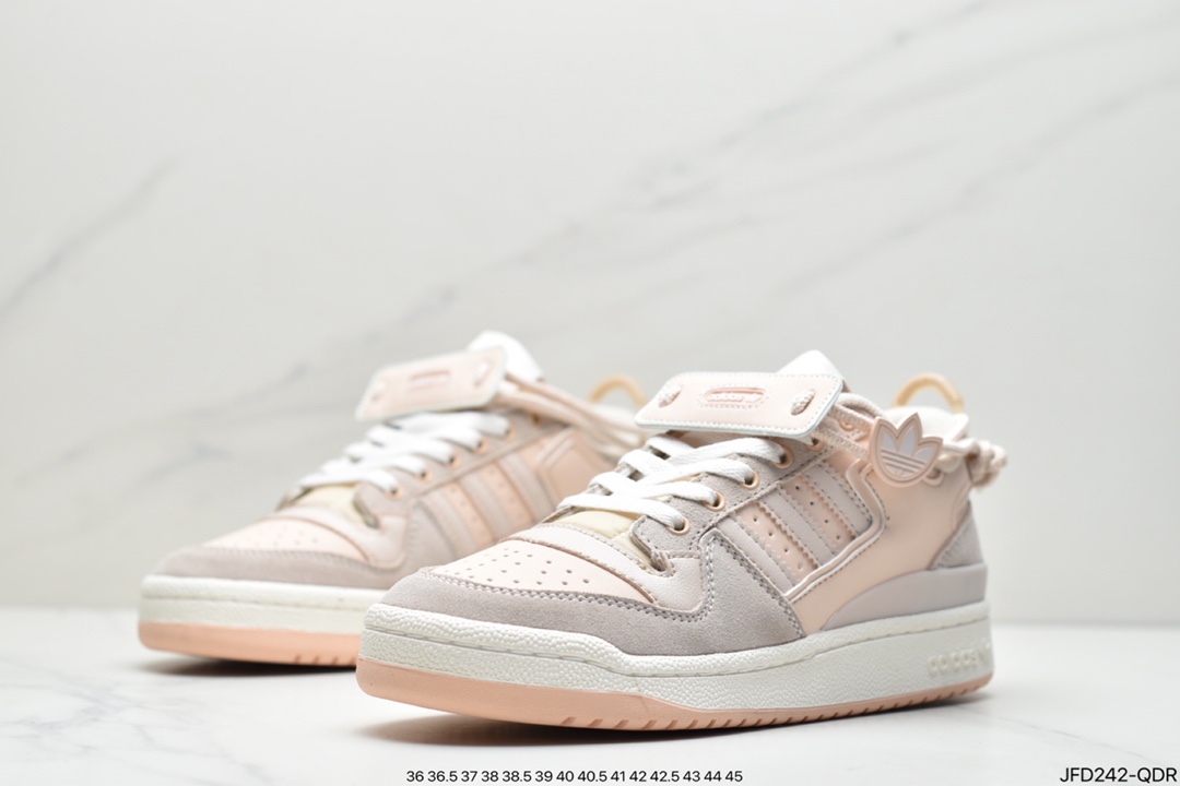 170 adidas originals Forum 84 LoW 樱花粉 魔术贴 低帮百搭潮流休闲运动板鞋GX3659