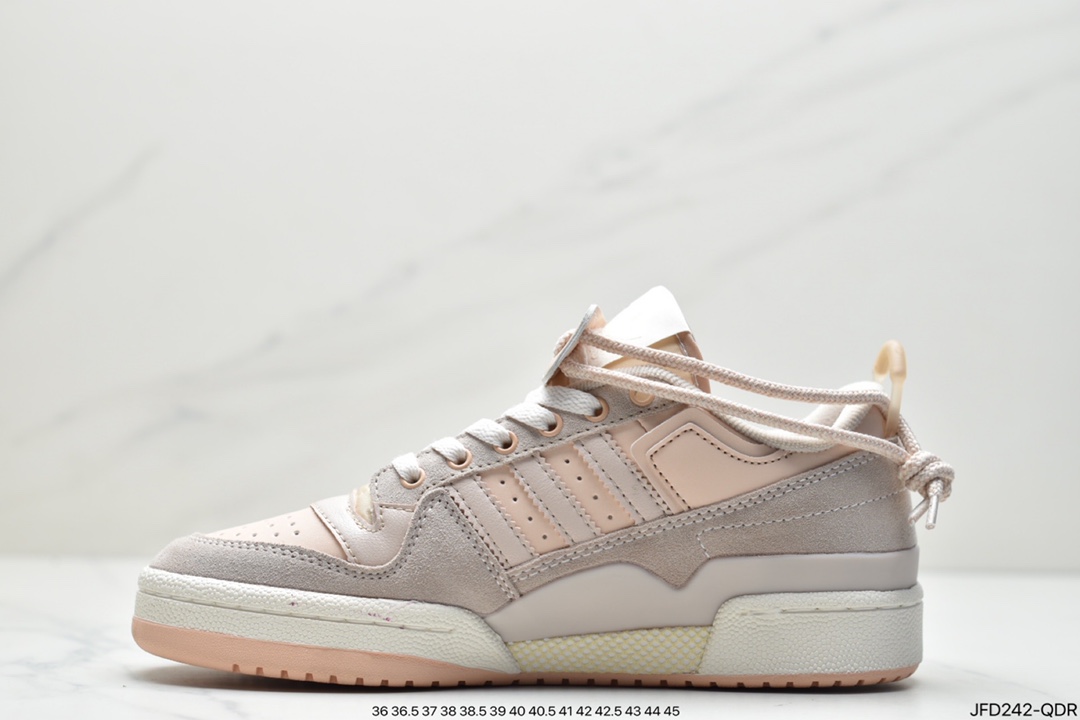 170 adidas originals Forum 84 LoW 樱花粉 魔术贴 低帮百搭潮流休闲运动板鞋GX3659