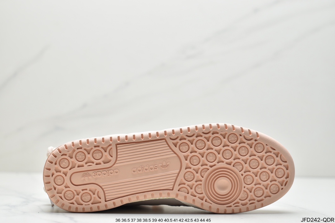 170 adidas originals Forum 84 LoW 樱花粉 魔术贴 低帮百搭潮流休闲运动板鞋GX3659