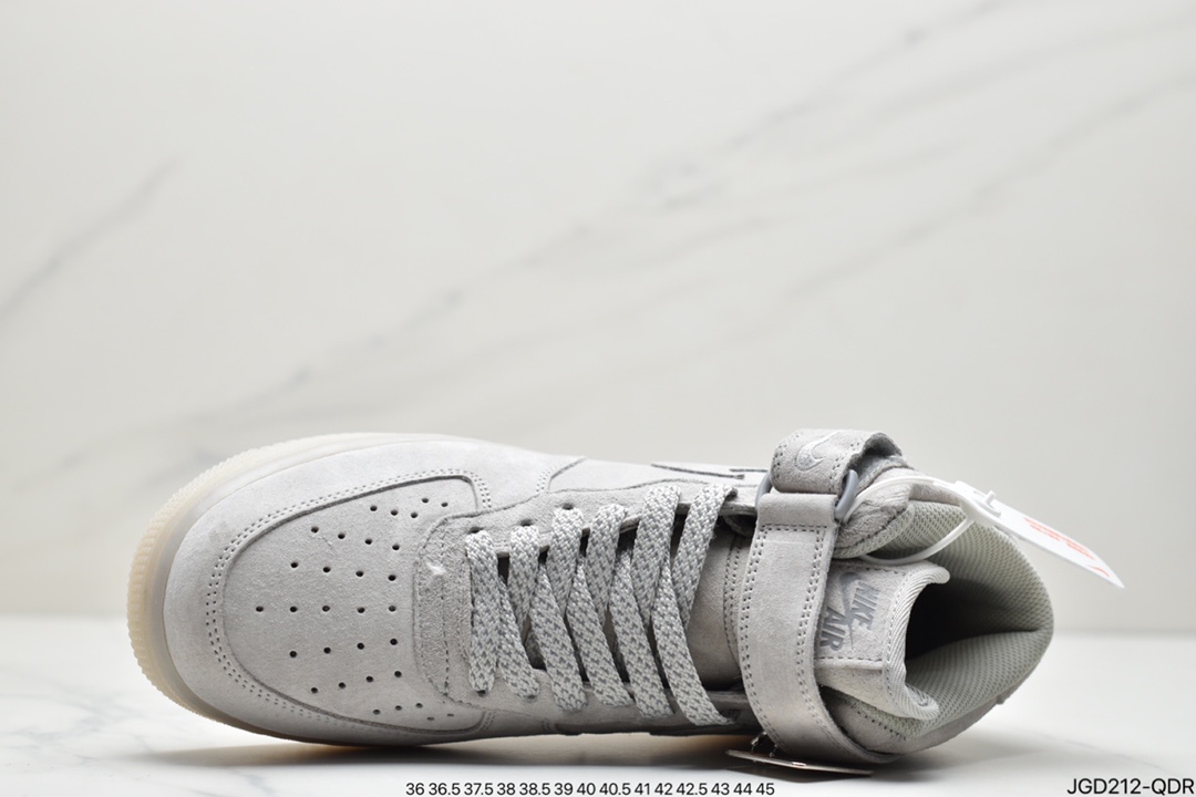 180 Nike Air Force1 MID x Reigning Champ “卫冕冠军四代中帮” 灰黑麂皮打造 GB1119-198