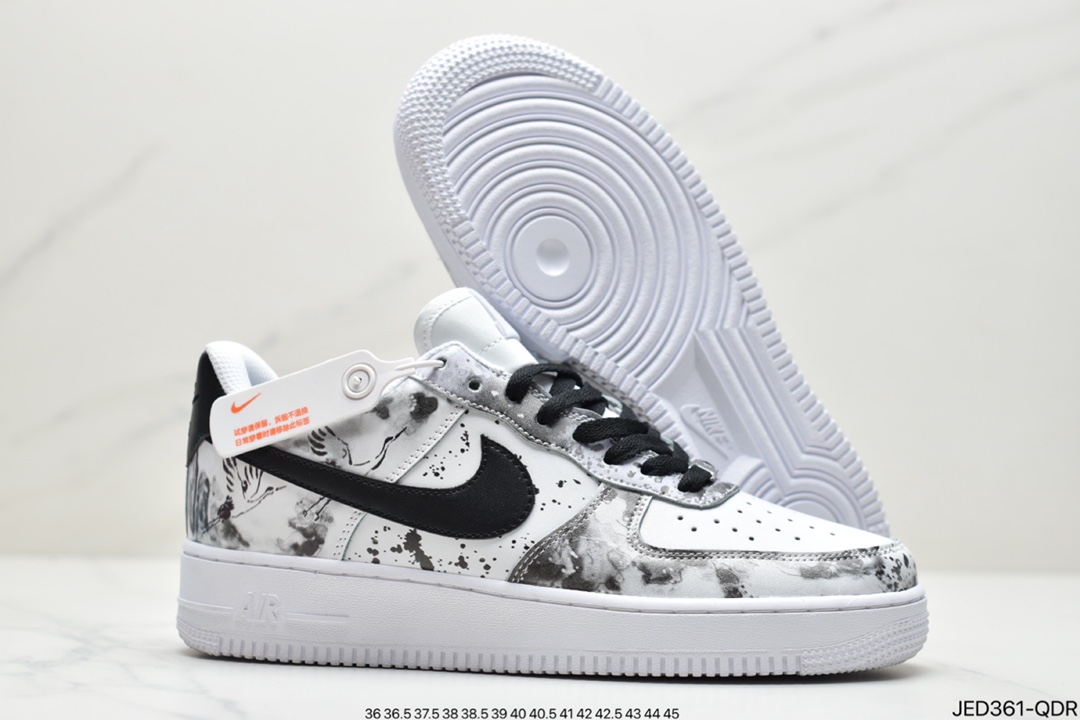 150 耐克Nike Air Force 1 Low  空军一号泼墨 仙鹤山水画315122-116