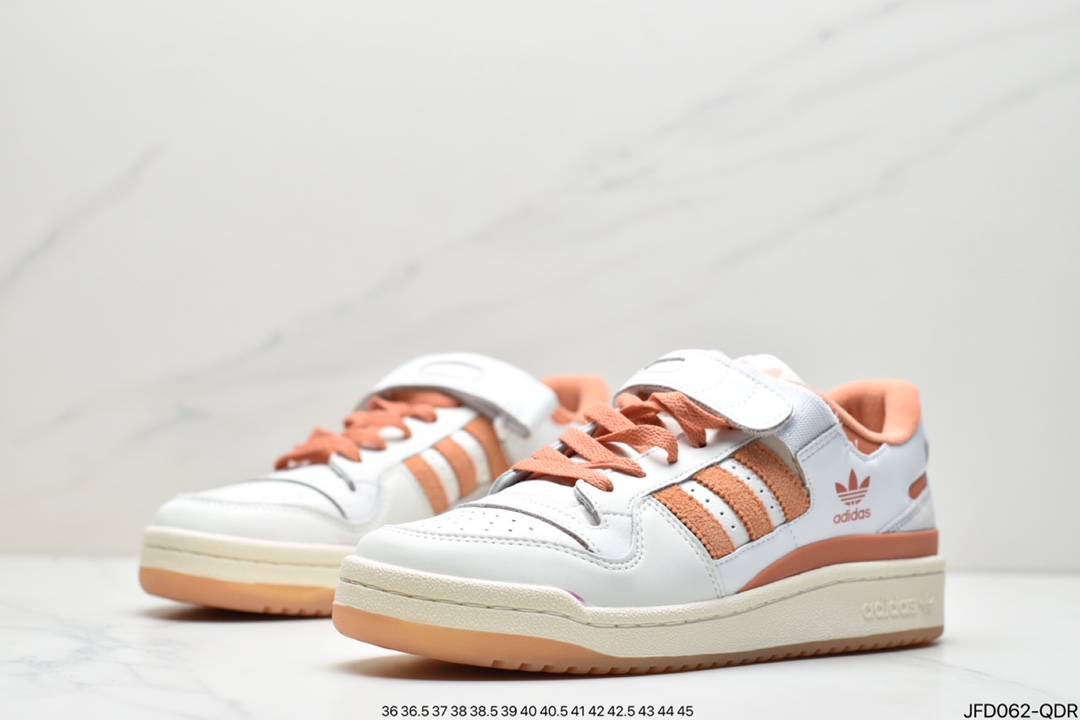 170 adidas originals Forum 84 LoW 樱花粉魔术贴低帮百搭潮流休闲运动板鞋GX3659