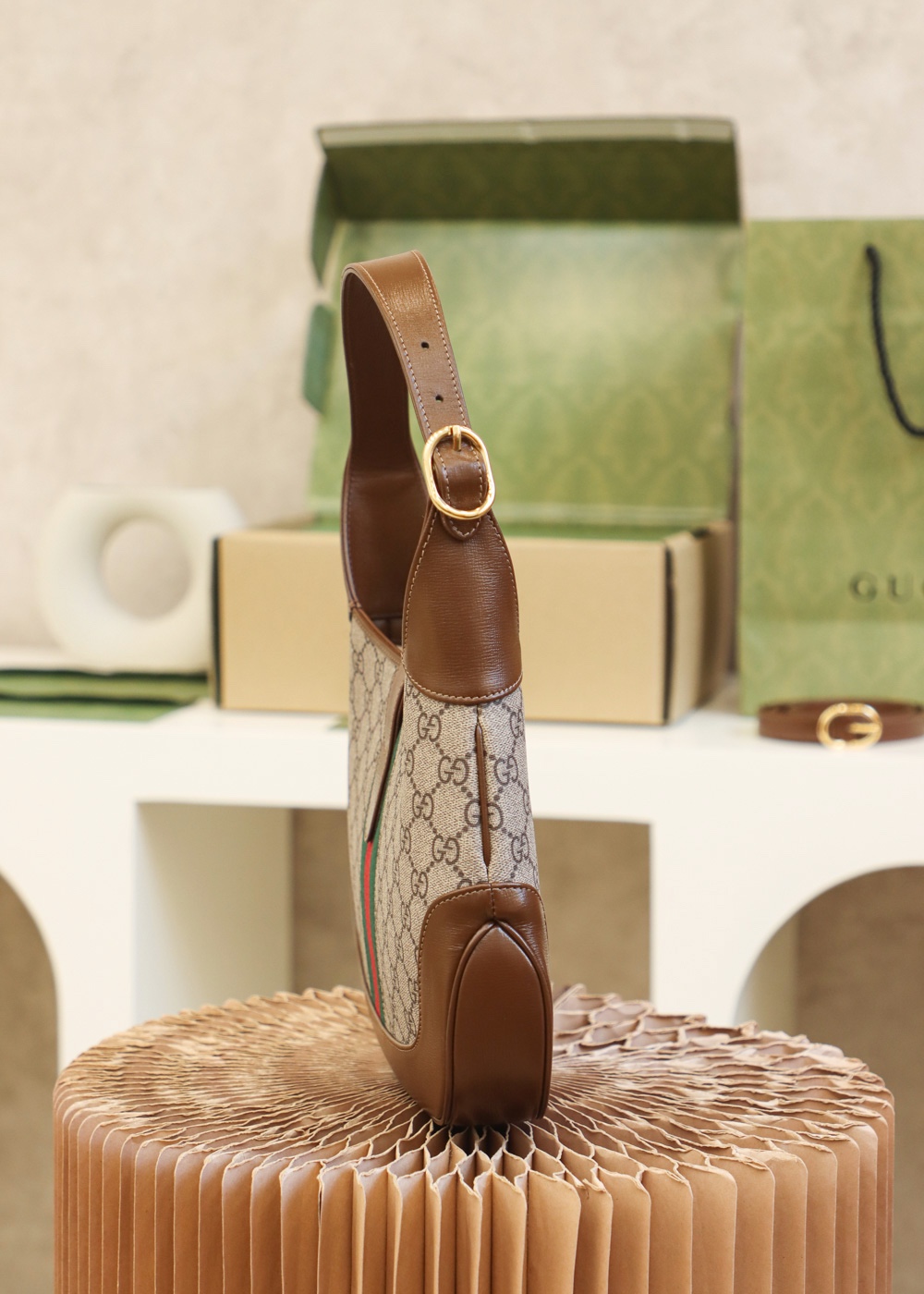 GUCCI 𝐉𝐚𝐜𝐤𝐢𝐞 𝟭𝟵𝟲𝟭 small shoulder bag 腋下包 636706