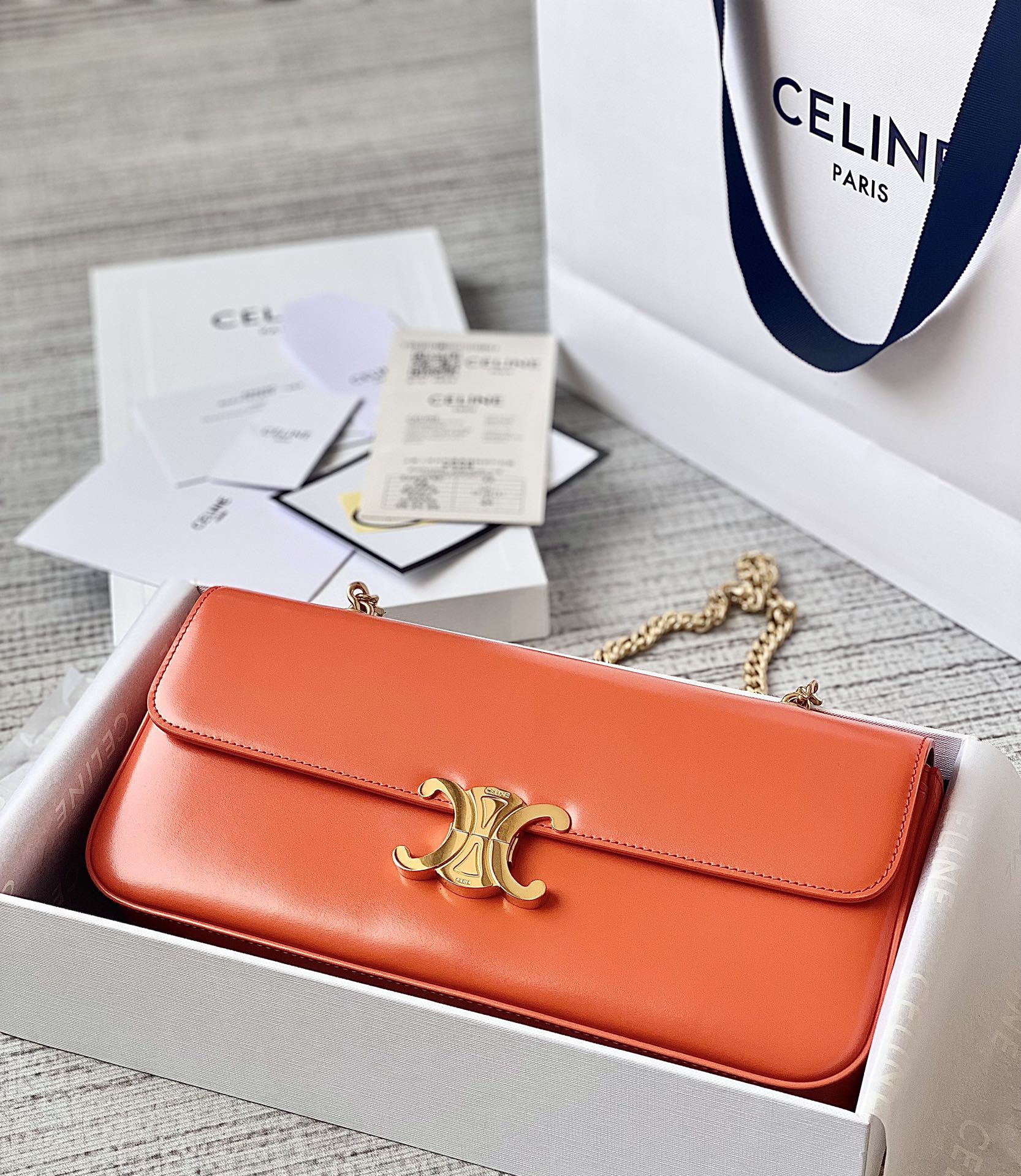 CELINE赛琳新款链条腋下包197412