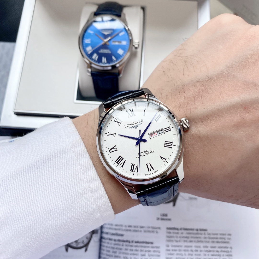 NO:394173,White shell, gold shell, steel belt. Citizen white shell, gold shell 580, steel belt. Classic upgraded again, two movements are free to choose [Today's recommendation, classic hot sale] Longines-Longines Men's watch Fully automatic machinery/Citizen 8215 movement Mineral reinforced glass 316L stainless steel case Leather strap Simple and atmospheric Business and leisure Size: diameter 40mm Thickness 12mm, longines19860909白壳,金壳,钢带. 西铁城白壳,金壳580,钢带. 经典再次升级,两种机芯随意选择【今日推荐 经典热卖】浪琴-Longines 男士腕表 全自动机械/西铁城8215机芯 矿物强化玻璃 316L精钢表壳 真皮表带 简约大气 商务休闲 尺寸:直径40mm 厚度12mm,,longines,Watch