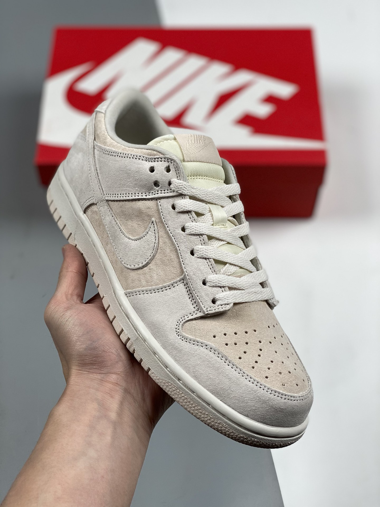 NK Dunk Low Vast Grey leche, materiales originales de primera capa, forma exclusiva procesada por destilación, ofrece u…