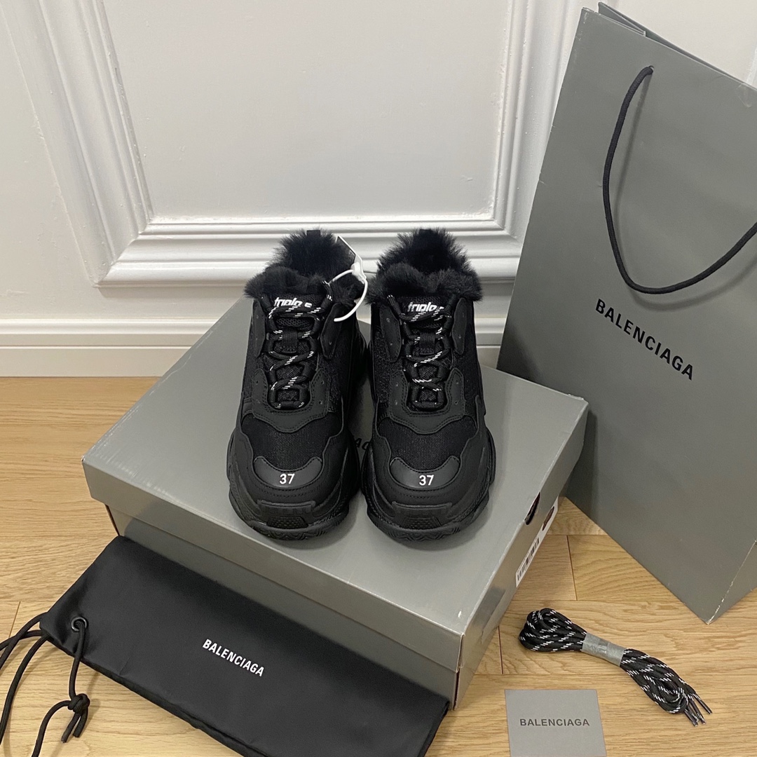 Modelo triples Balenciaga·Balenciaga 2021ss nuevos triples Maoli daddy zapatos versión superior‼ ️Arma cálida de invier…