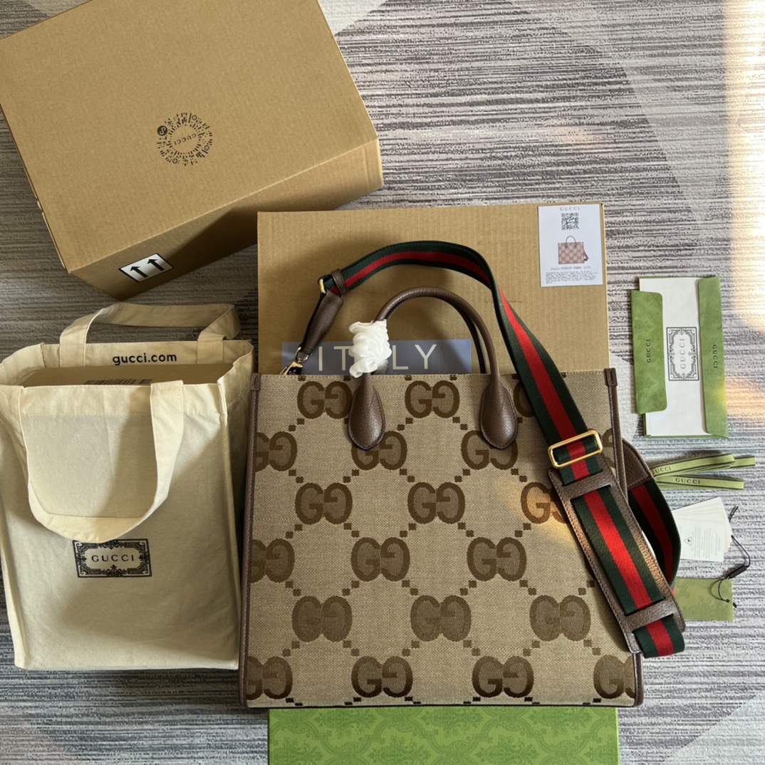 GUCCI сумка-тоут с двойным G и ремнём с лентой