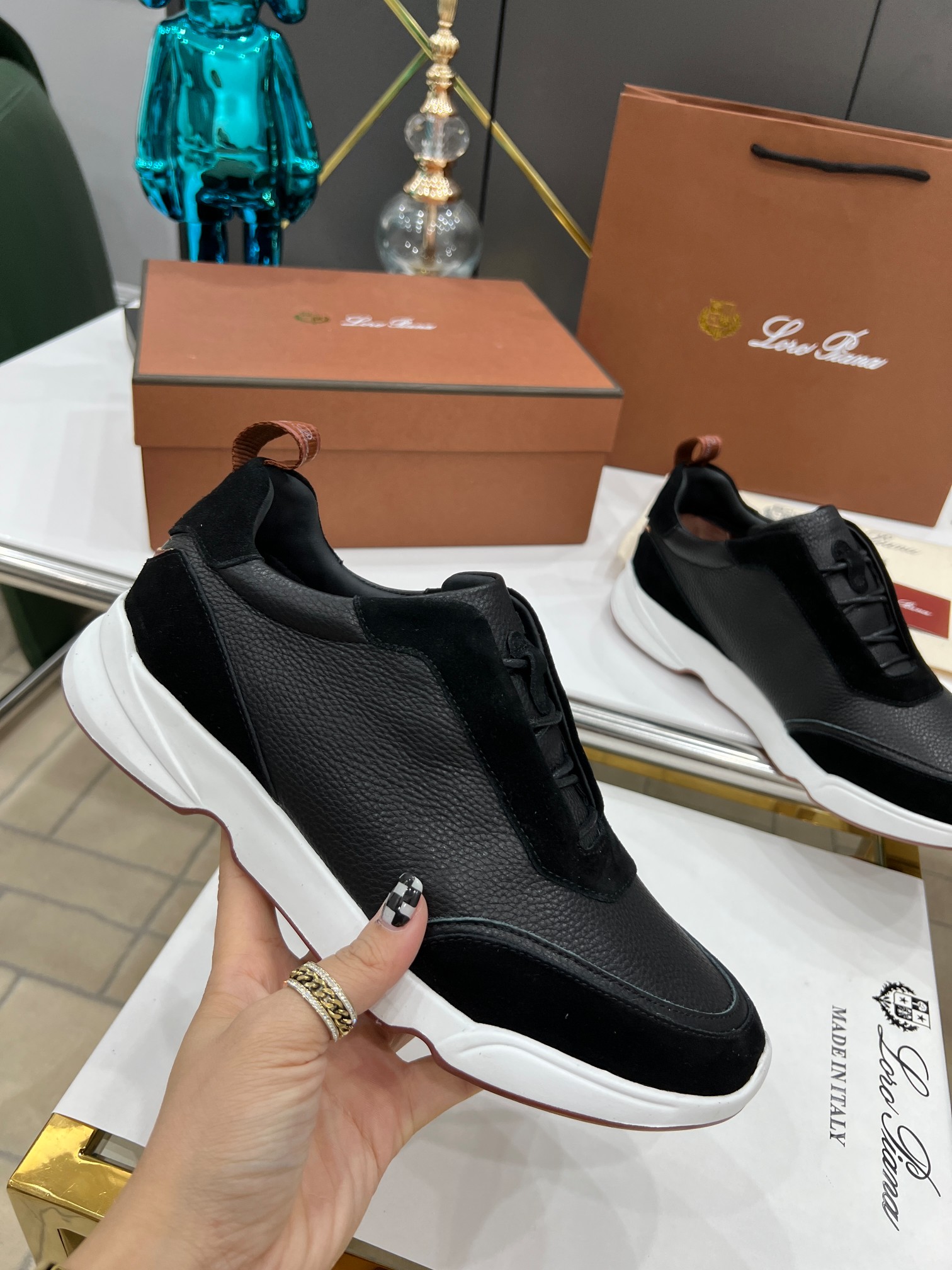 precio de fábrica.Loro Piana * nivel superior auténtico nuevo transporte de los hombres comprar répl