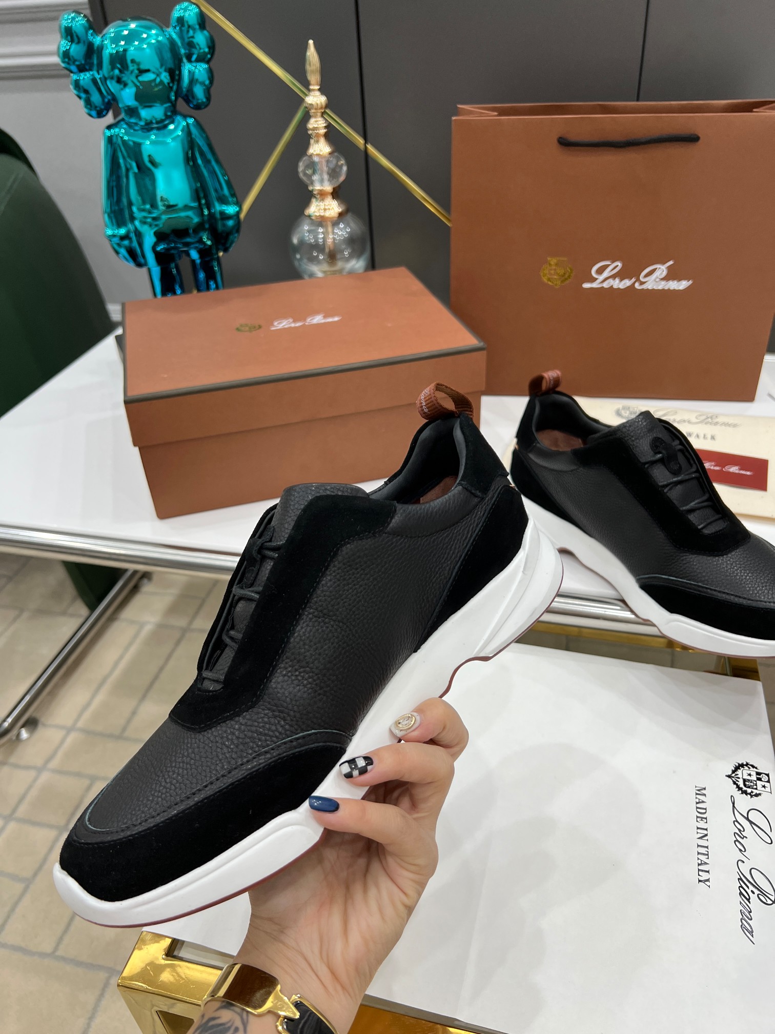 precio de fábrica.Loro Piana * nivel superior auténtico nuevo transporte de los hombres comprar répl