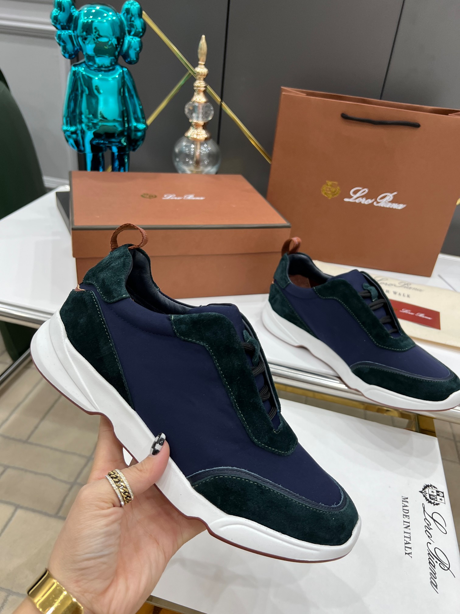 precio de fábrica.Loro Piana * nivel superior auténtico nuevo transporte de los hombres comprar répl