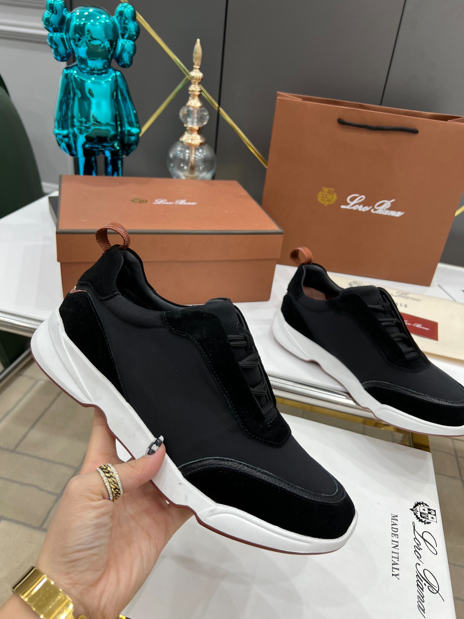 precio de fábrica.Loro Piana * nivel superior auténtico nuevo transporte de los hombres comprar répl