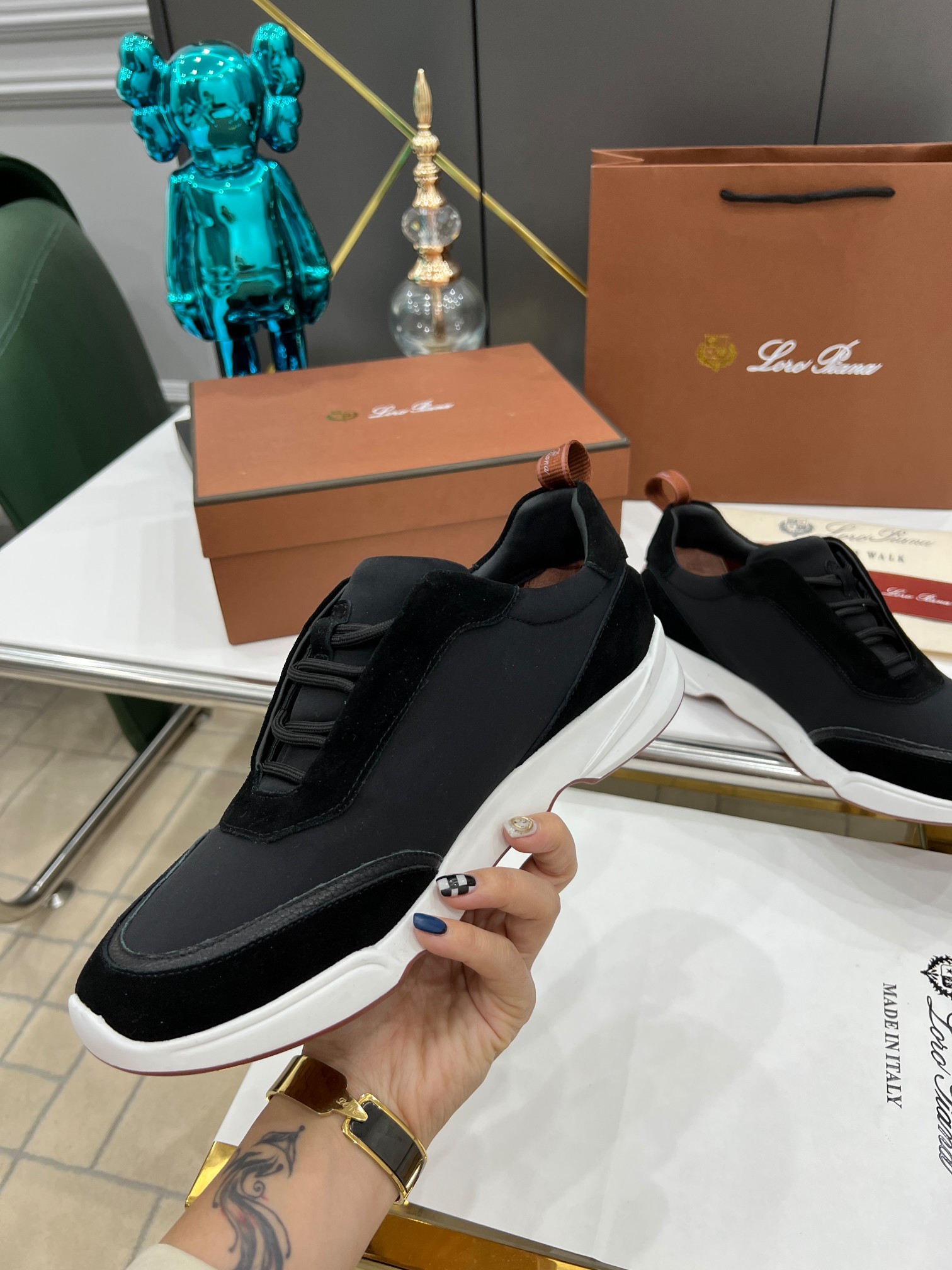 precio de fábrica.Loro Piana * nivel superior auténtico nuevo transporte de los hombres comprar répl