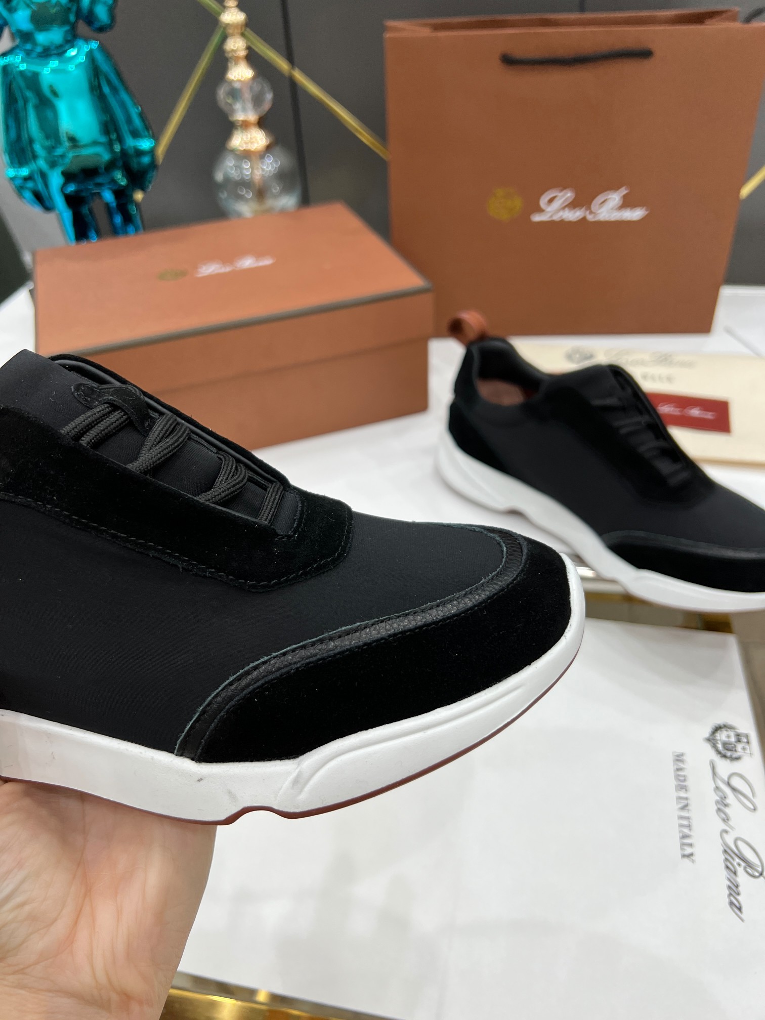 precio de fábrica.Loro Piana * nivel superior auténtico nuevo transporte de los hombres comprar répl