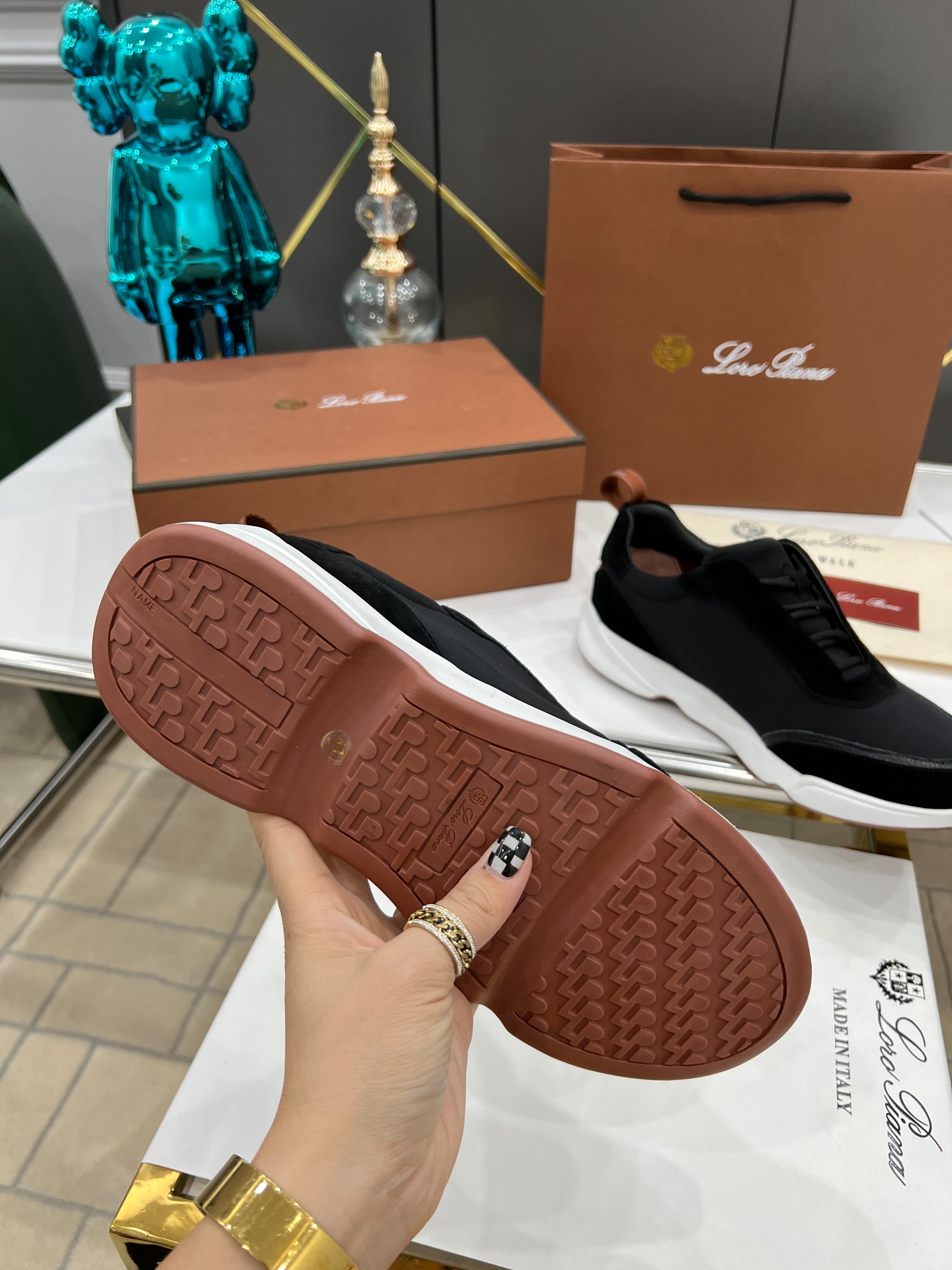 precio de fábrica.Loro Piana * nivel superior auténtico nuevo transporte de los hombres comprar répl