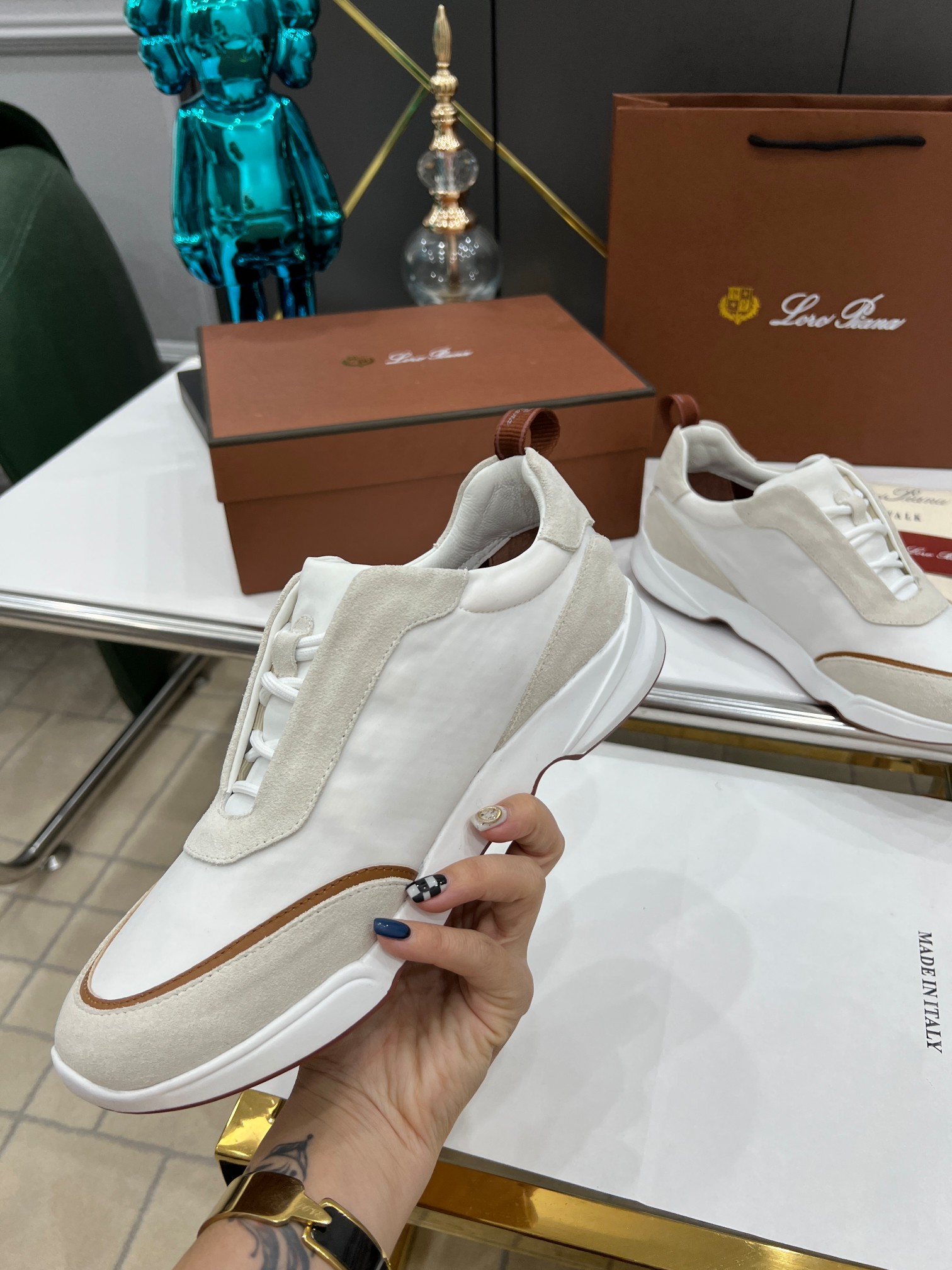 precio de fábrica.Loro Piana * nivel superior auténtico nuevo transporte de los hombres comprar répl