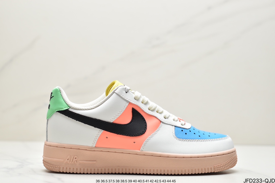 170 耐克NK Air Force 1 空军一号低帮 官方同步 原装级别 原楦头原纸板  打造纯正空军版型 专注外贸渠道  全掌内置蜂窝气垫  原盒配件 原厂中底钢印、拉帮完美    ID:JFD233-QJD