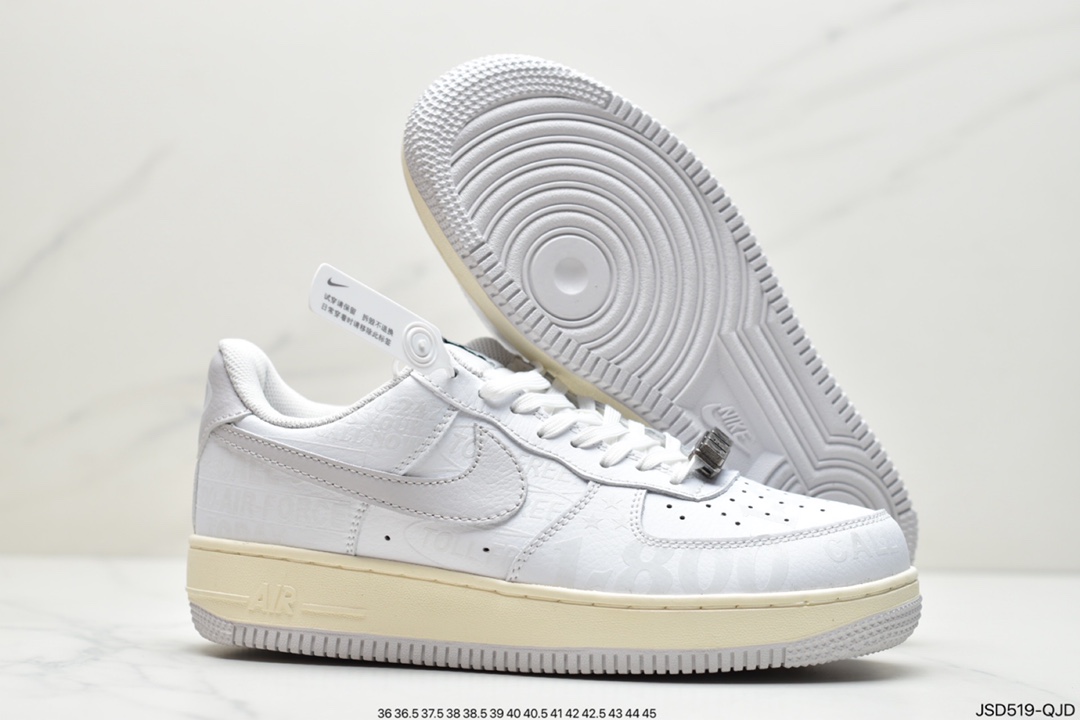200 耐克NK Air Force 1 ’07 Premium ”Toll Free”空军一号3M白灰 CJ1631-100