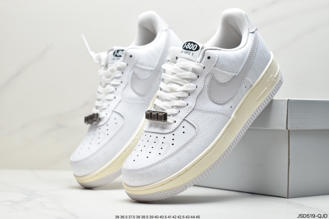 200 耐克NK Air Force 1 ’07 Premium ”Toll Free”空军一号3M白灰 CJ1631-100