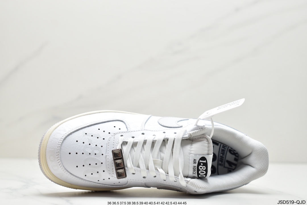 200 耐克NK Air Force 1 ’07 Premium ”Toll Free”空军一号3M白灰 CJ1631-100