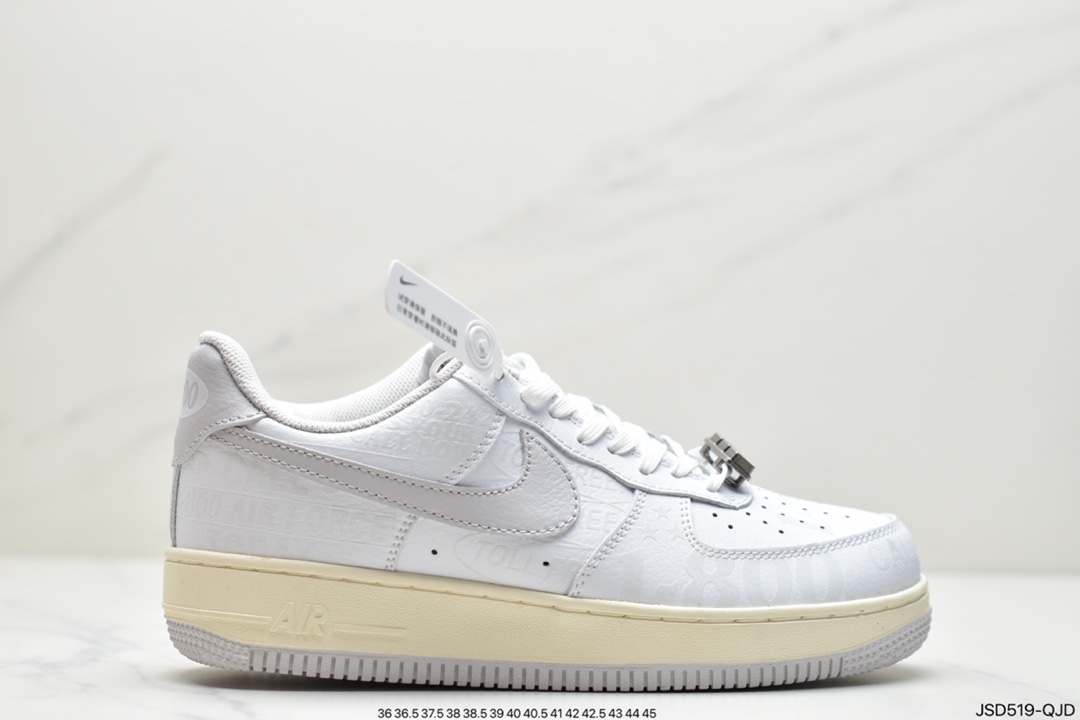 200 耐克NK Air Force 1 ’07 Premium ”Toll Free”空军一号3M白灰 CJ1631-100
