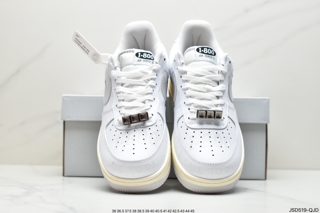 200 耐克NK Air Force 1 ’07 Premium ”Toll Free”空军一号3M白灰 CJ1631-100
