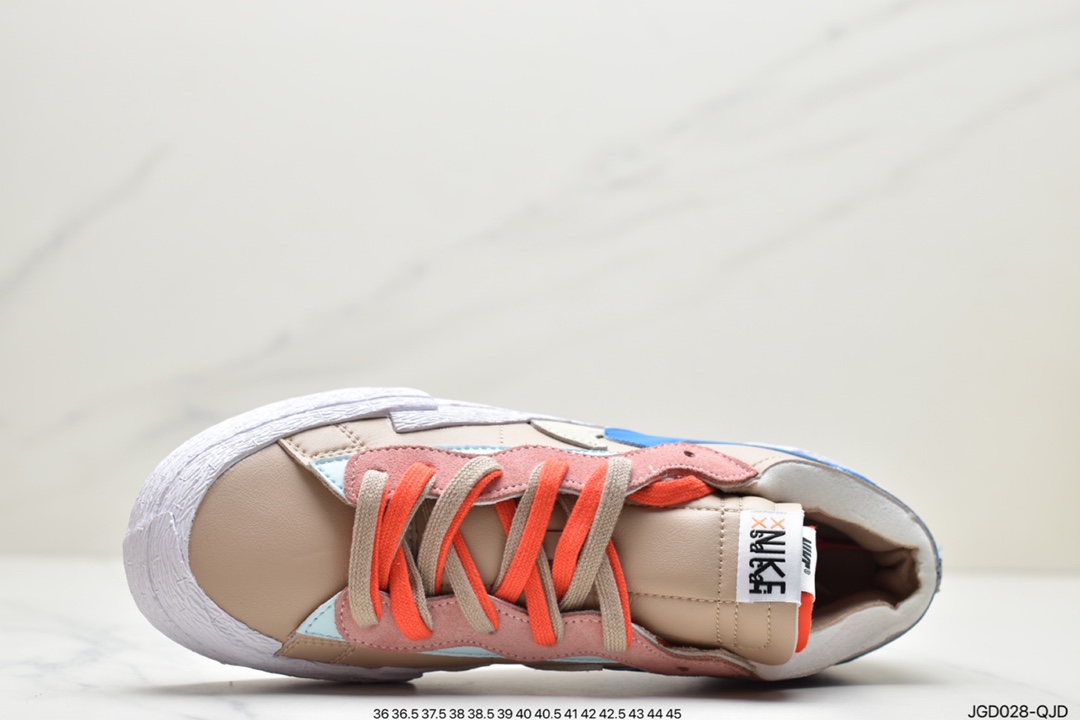 180 联名日式解构美学品牌SACAI x Nike Blazer Low 重叠设计前卫开拓者低帮百搭板鞋DM7901