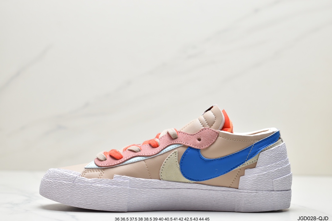 180 联名日式解构美学品牌SACAI x Nike Blazer Low 重叠设计前卫开拓者低帮百搭板鞋DM7901