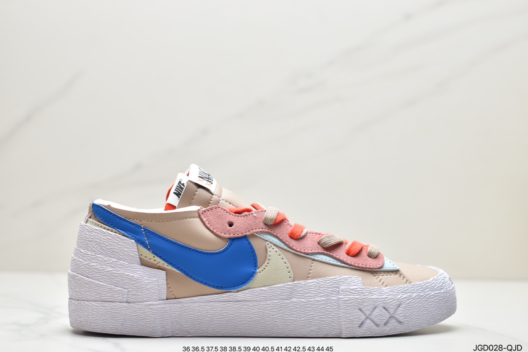 180 联名日式解构美学品牌SACAI x Nike Blazer Low 重叠设计前卫开拓者低帮百搭板鞋 DM7901