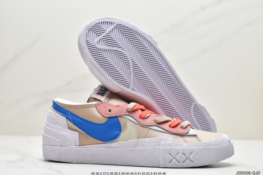 180 联名日式解构美学品牌SACAI x Nike Blazer Low 重叠设计前卫开拓者低帮百搭板鞋 DM7901
