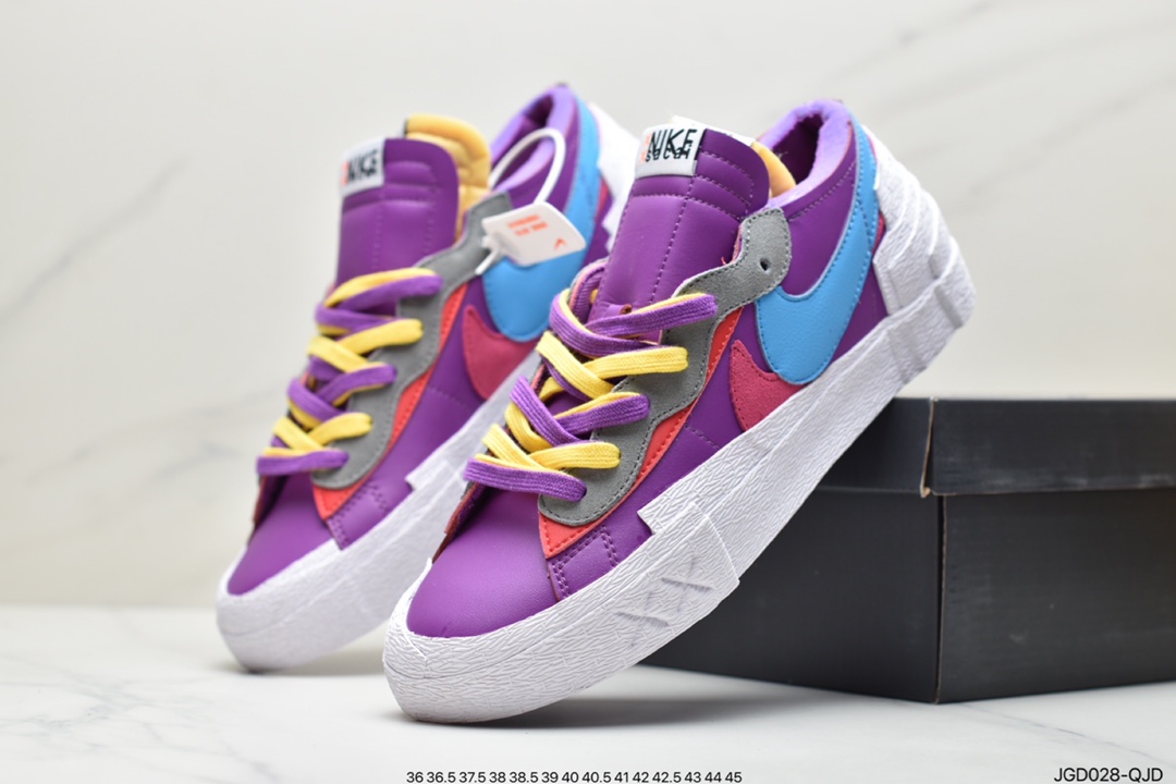 180 联名日式解构美学品牌SACAI x Nike Blazer Low 重叠设计前卫开拓者低帮百搭板鞋 DM7901